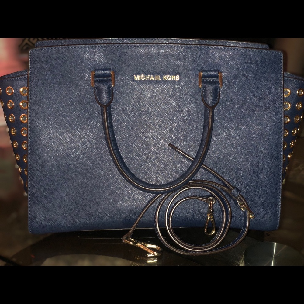 Navy Michael Kors Bag with Strap